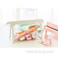 Girls New Cosmetic Bags Toiletry Organize Waterproof PVC Portable Transparent MakeUp Bag Zipper Travel Storage Bag